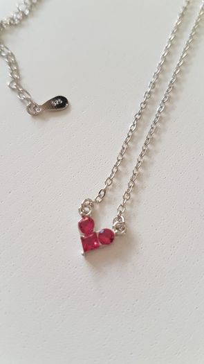 Silver plated heart necklace