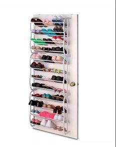 Over Door Metal Hanging Shoe Rack Organiser