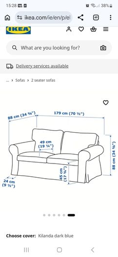 Ikea EKTORP Kilanda 2 Seater Couch