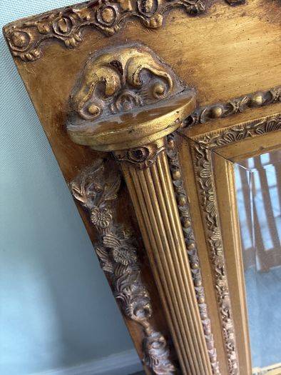 Ornate Gold Gilt Mirror 85 X 59 cm