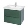 Eve 500 wall hung unit and basin green/white/navy/elm Image 2
