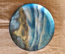 Enamel on copper plate by Artist Heather Calnan