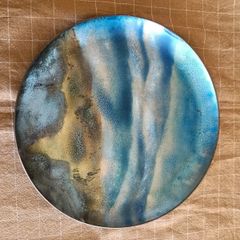 Enamel on copper plate by Artist Heather Calnan