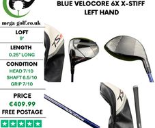Titleist TSR2 Driver / 9 Degree / Ventus TR Blue Velocore 6X X-Stiff / Left Hand