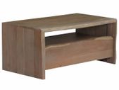 Coffee Table Solid Acacia Wood Live Edges 90x50x40 cm Grey