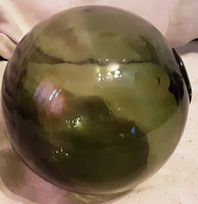 Green Glass fishing net ball