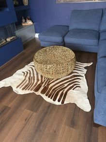 Large Cowhide Rug- Zebra Pattern