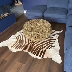 Large Cowhide Rug- Zebra Pattern