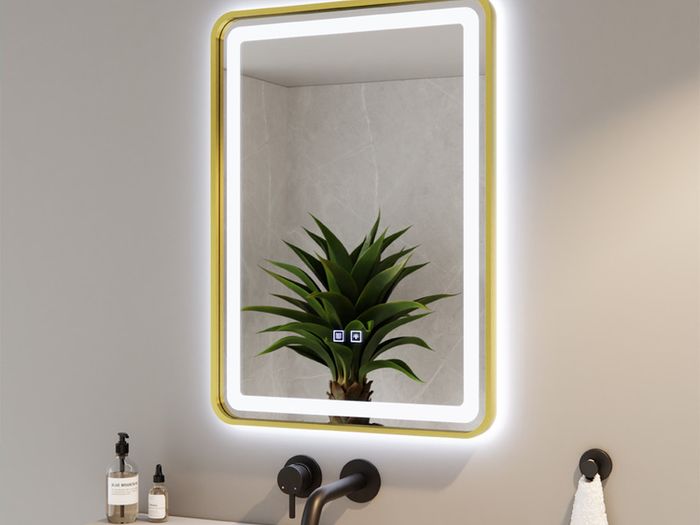 LED Bathroom Mirror 50x70cm Antifog Demister