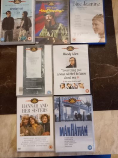 Woody Allen Dvd Collection Bundle Annie Hall, Manhattan, Blue Jasmine etc.