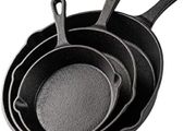 Pre-Seasoned Cast Iron Skillet Frying Pans Oven Safe Cookware for Indoor &amp; Outdoor Use - Grill, StoveTop
