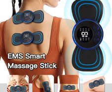 3Pcs EMS Neck Electric Massager Set Cervical Patch 8 Modes 19 Levels of Strength Home Use Massage Tools for Relieve Fatigue