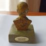Vintage brass bust on Hibernia Marble of Eamon de Valera 1882 - 1975 an Irish president and political leader  made in Ireland  height  8.5cm Image 3