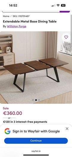Extendable dinning Table