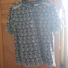 TK Maxx Blue Embroidery Top