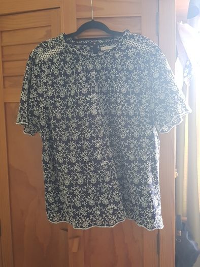 TK Maxx Blue Embroidery Top