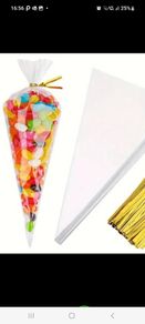 100 pack plastic cone bags