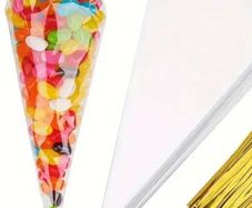100 pack plastic cone bags