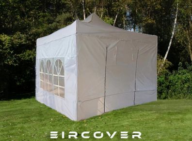 Pop Up Gazebo 3m x 3m  (10' x 10') Alu Frame White