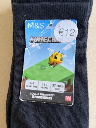 Brand New M&S Minecraft Socks