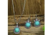 Boho Style Set: Earrings + Pendant - lovely gift