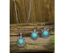 Boho Style Set: Earrings + Pendant - lovely gift