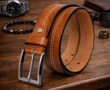 Unisex Premium Genuine Leather Belt Classic Stylish Waist Belt Durable Formal & Casual Designer Belt