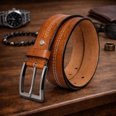 Unisex Premium Genuine Leather Belt Classic Stylish Waist Belt Durable Formal & Casual Designer Belt