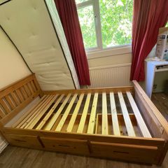 Single bed with storage and mattress