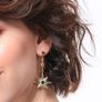 Star Starburst Moon Drop Dangle Earrings Image 6