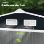 9 x 6FT Metal Shed Roofed Garden Shed Outdoor Storage Shed with Foundation Ventilation & Doors, Dark Grey Image 6