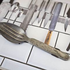 Vintage Swiss Army Issued Canteen set Cutlery Issued 1928 Collectable Militaria