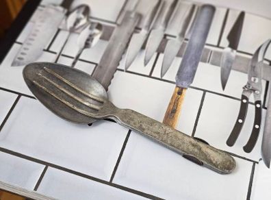 Vintage Swiss Army Issued Canteen set Cutlery Issued 1928 Collectable Militaria