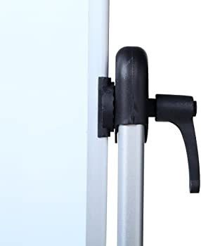 Double-Sided Magnetic Revolving Mobile Whiteboard, Aluminium Frame & Stand,W110xH75 (FREE POSTAGE)