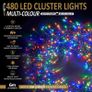 Christmas Tree Cluster Lights 480 LED Multicoloured 6m Image 5