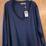 Paul Costello  Living Studio  Long Sleeved  Navy Top.  S. XL- . . B.N.W.T  18.   B.N.W.T Image 2