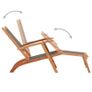 Sun Lounger Solid Acacia Wood and Textilene Image 3