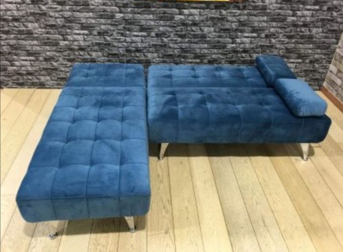 New blue corner sofa 195cm