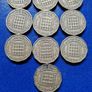 GB 1954 Three pence (2 Each or 15 the lot) Image 3