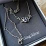 Silver necklace with birthstone Image 3