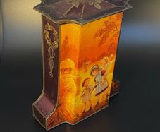 Antique Art Deco Vase Biscuit Tin c.1915-20
