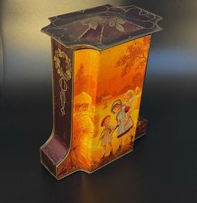 Antique Art Deco Vase Biscuit Tin c.1915-20