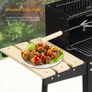 Trolley Barbecue with Warming Rack & Rotisserie Spit for Outdoor Garden Camping Patio Image 8