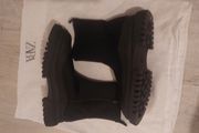zara girls black boots size 2