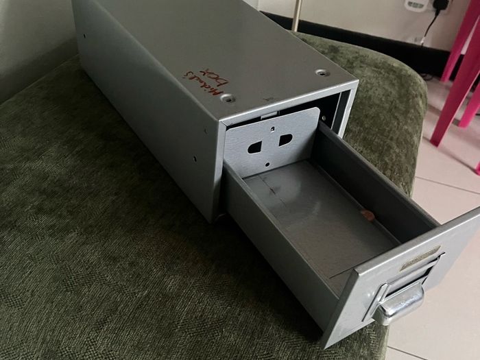 Vintage Irish Made Metal Desktop Drawer