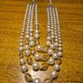1960s Vintage Faux Pearls Crystal 4 Strand Japan 17.5 Inch Necklace 60s Image 4
