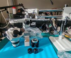 SMZ-635, 8-50X Continuous Zoom Stereo Microscope WF10X/22mm Eyepiece For Phone PCB Repair