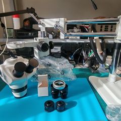 SMZ-635, 8-50X Continuous Zoom Stereo Microscope WF10X/22mm Eyepiece For Phone PCB Repair