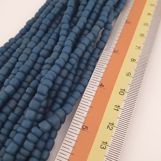 Antique African Style Green Blue 4-5.5mm Beads Necklace Strands