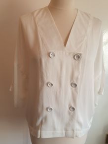 ASOS WHITE Silk Kimono Top UK10 New With Tags & Packaging Blouse CAN POST